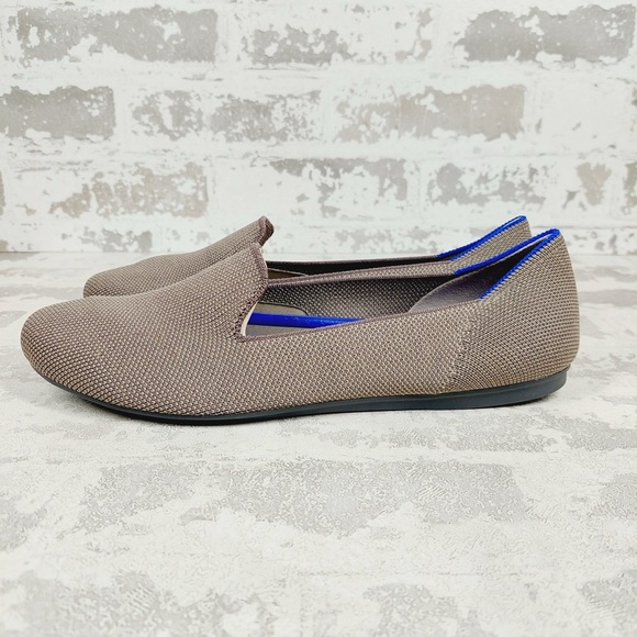 NEW Rothy's The Loafer Mocha Knit Round Toe Slip On Loafers F574